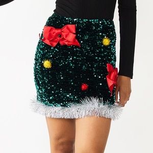 Ugly Sequined Holiday Skirt TikTok viral
